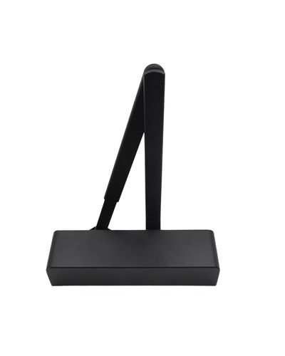 Overhead 332, Power Adjustable Size 2-4 + Matching Finish Armset/Fig 6 Bracket and Semi Radius Cover, Black Finish