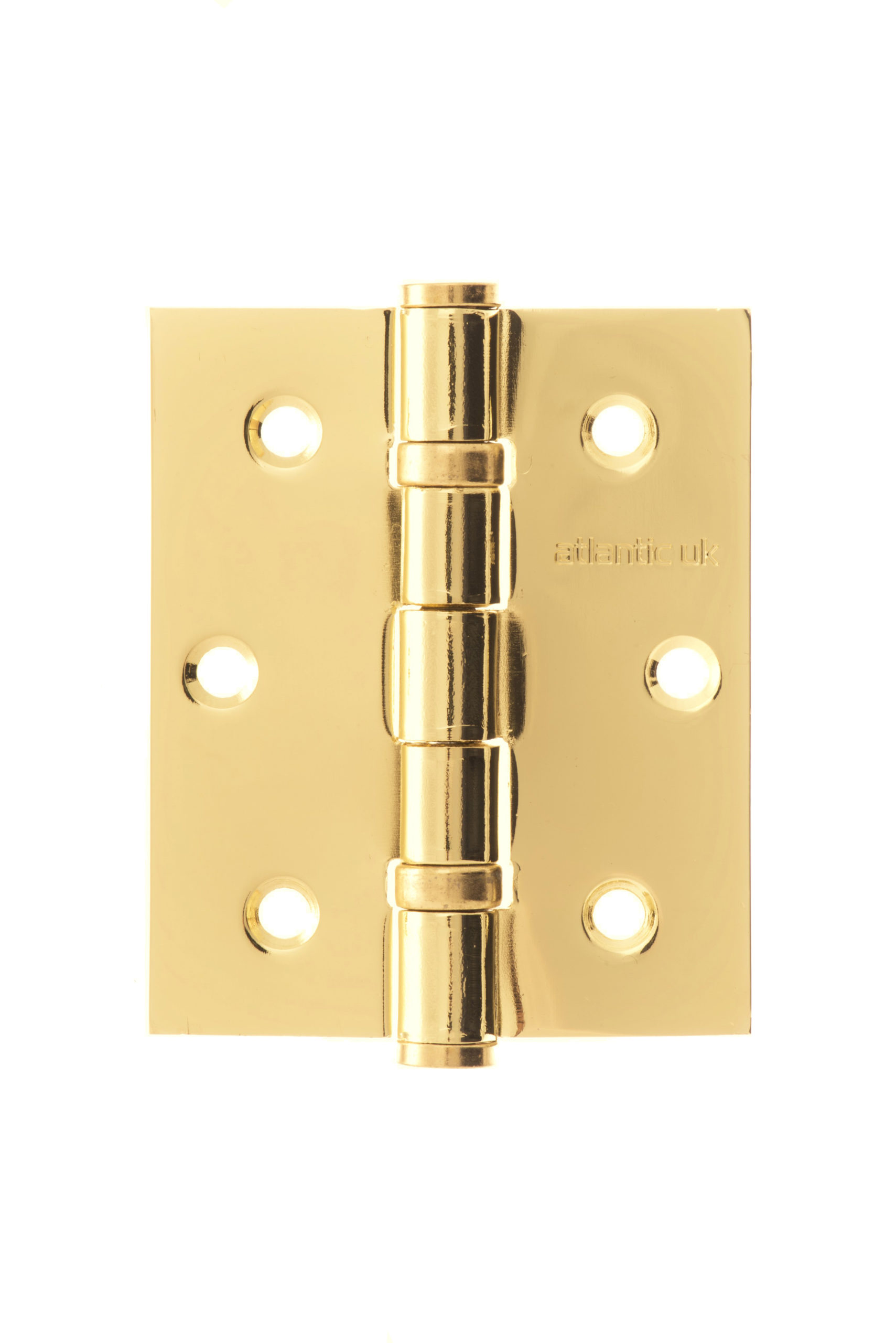 Atlantic Ball Bearing Hinges 3" x 2.5" x 2.5mm - Polished Brass