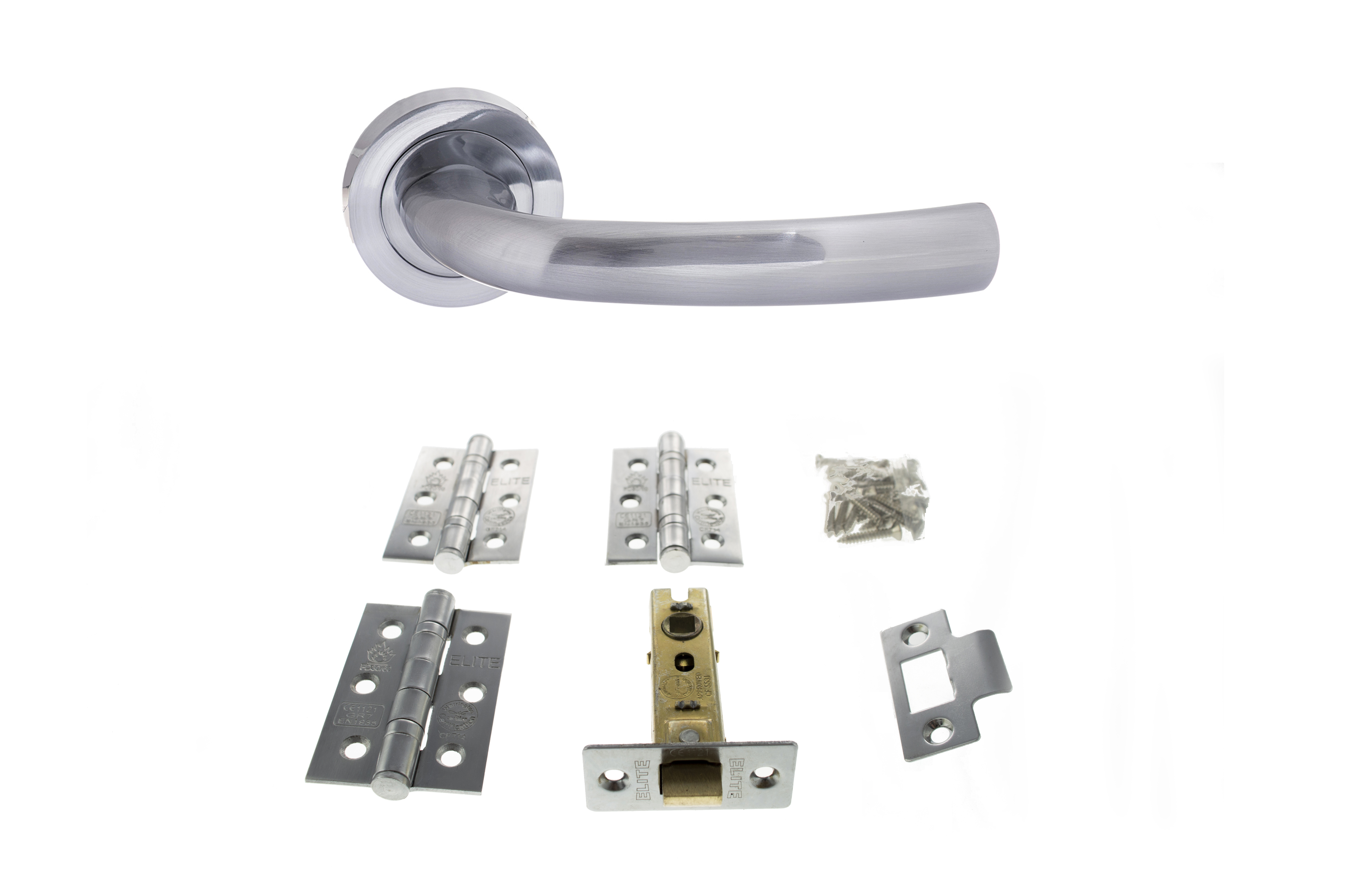 Atlantic Nevada Dorpac (2.5" Latch, 3"x2" Hingesx3) - Satin Chrome