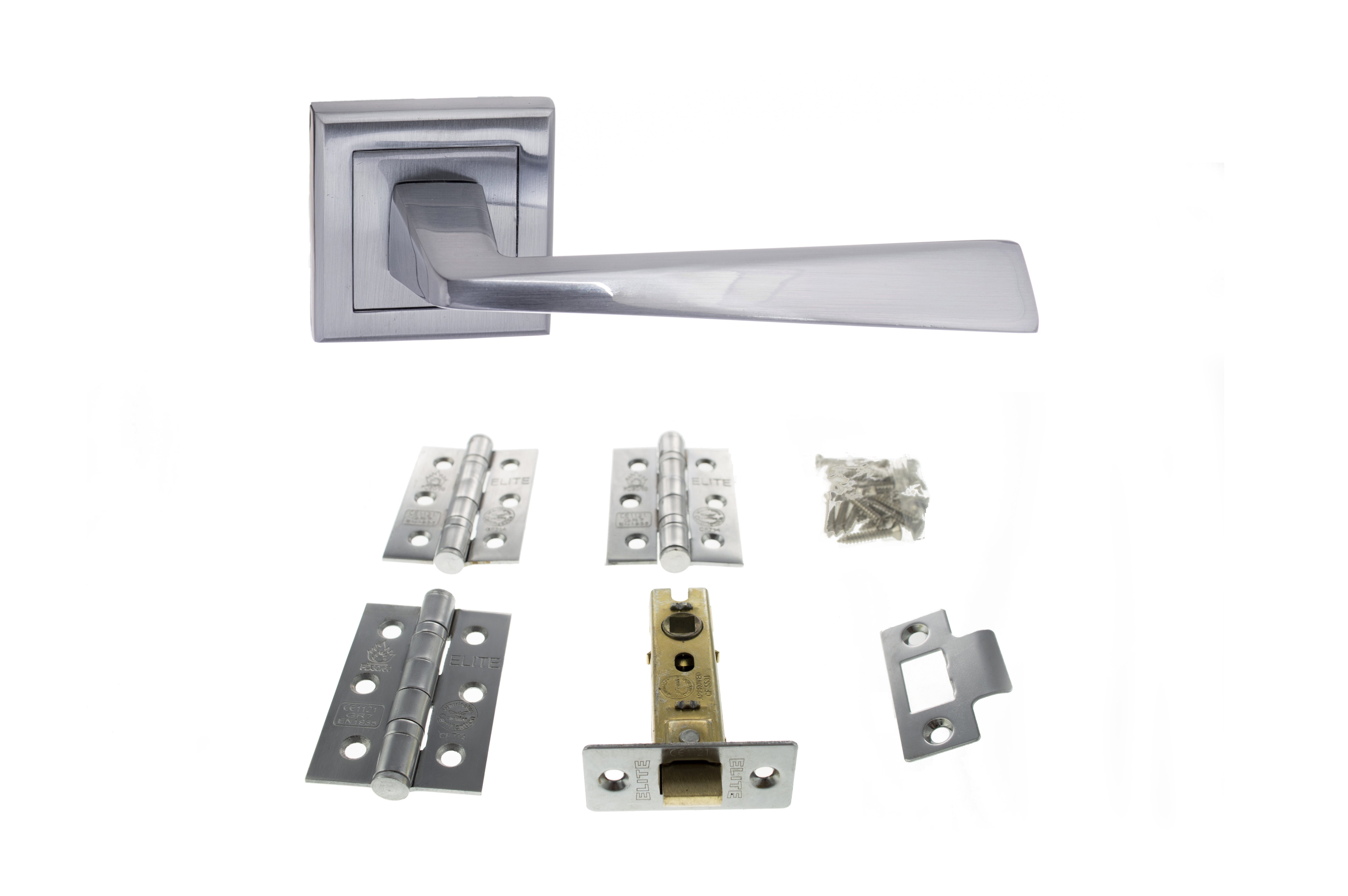 Atlantic California Dorpac Bundle (2.5" Latch, 3"x2" Hingesx3) - Satin Chrome