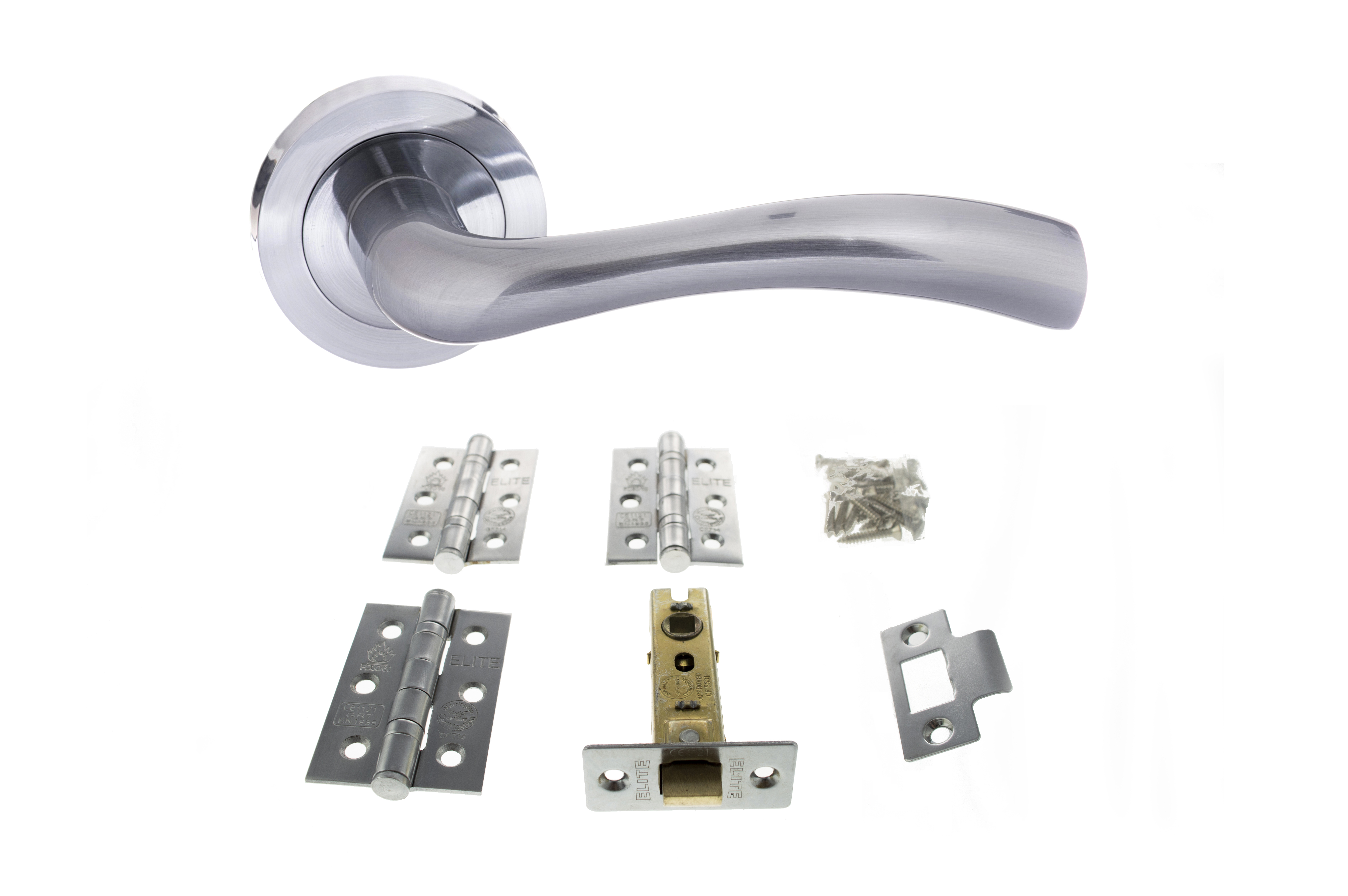 Atlantic Texas Dorpac Bundle (2.5" Latch, 3"x2" Hingesx3) - Satin Chrome