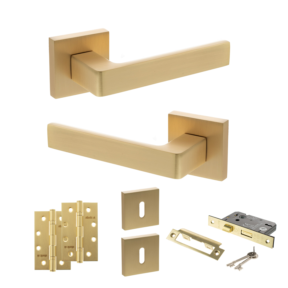 STATUS Montana Door Handle Pack (3 Lever Lock Set - 2.5