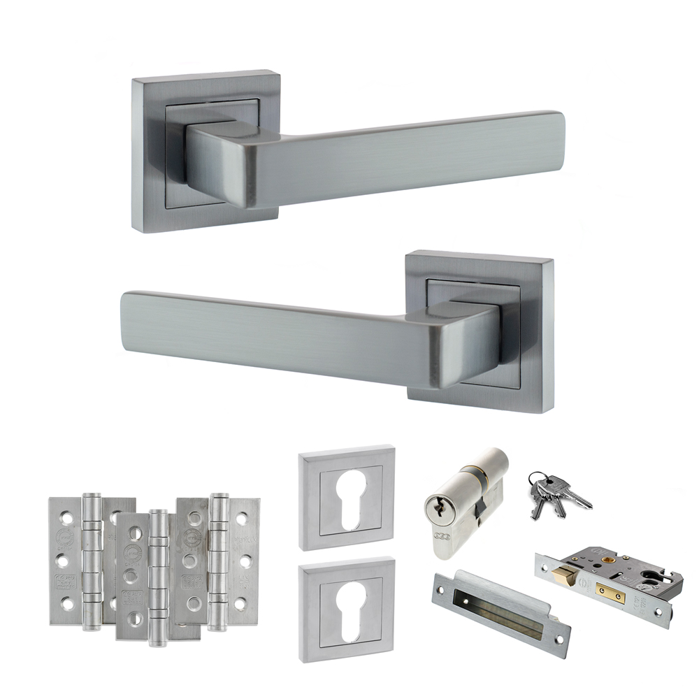STATUS Montana Door Handle Pack (Euro Lock Set - 3