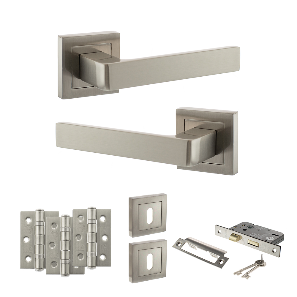 STATUS Montana Door Handle Pack (3 Lever Lock Set - 3