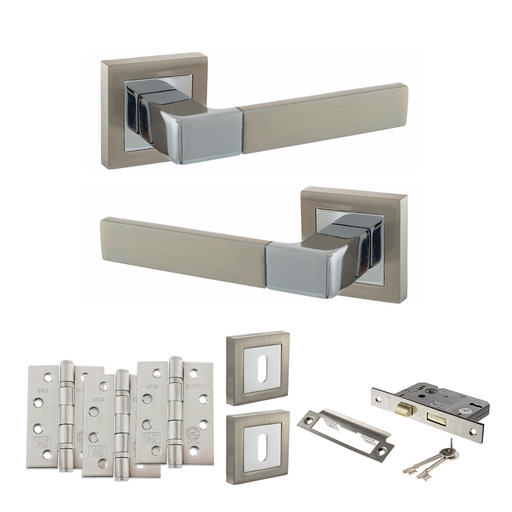 STATUS Montana Door Handle Pack (3 Lever Lock Set - 3