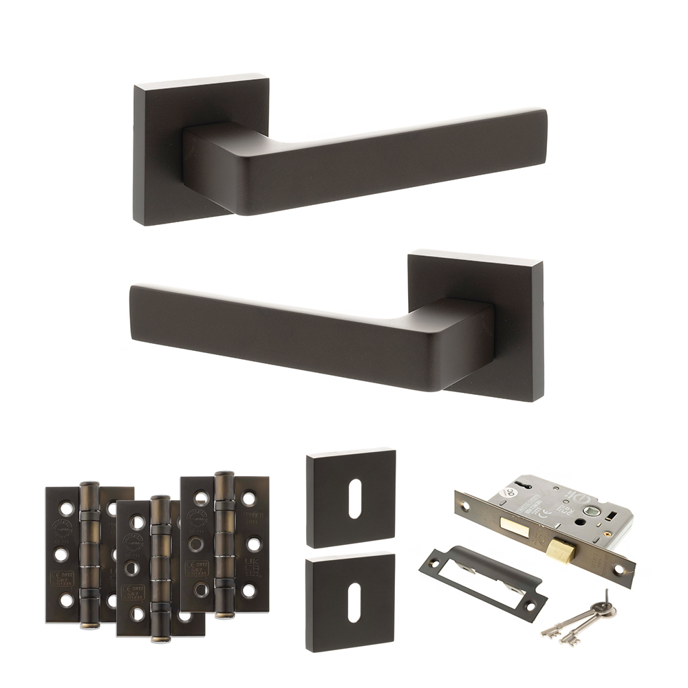STATUS Montana Door Handle Pack (3 Lever Lock Set - 2.5