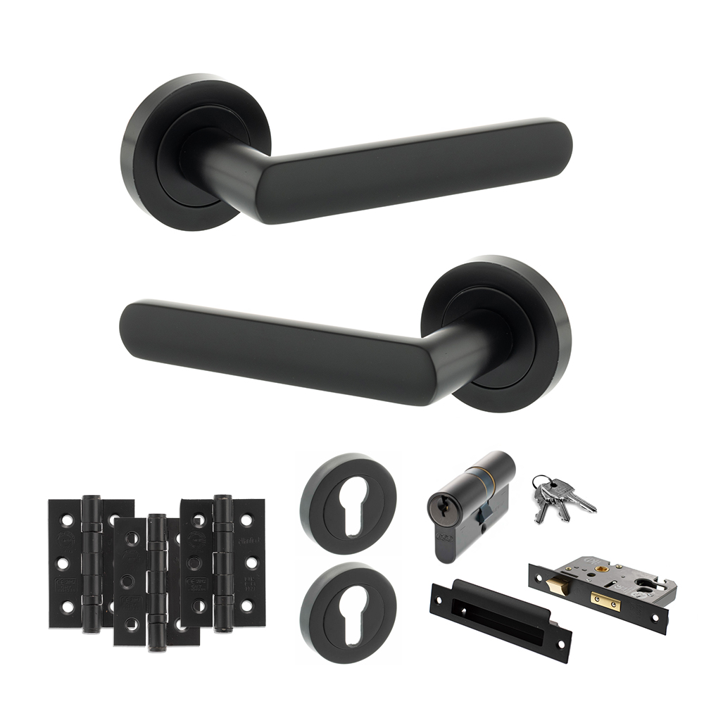 STATUS Carolina Door Handle Pack (Euro Lock Set - 2.5