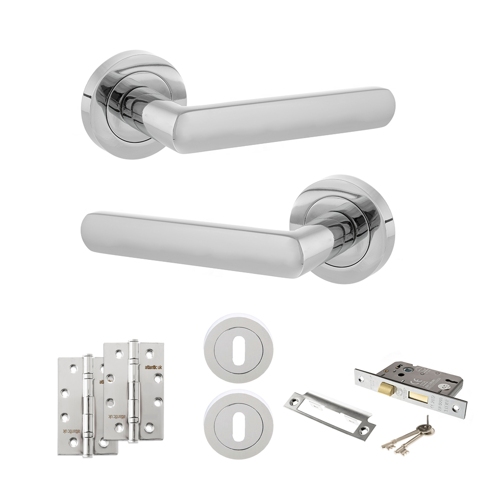 STATUS Carolina Door Handle Pack (3 Lever Lock Set - 3