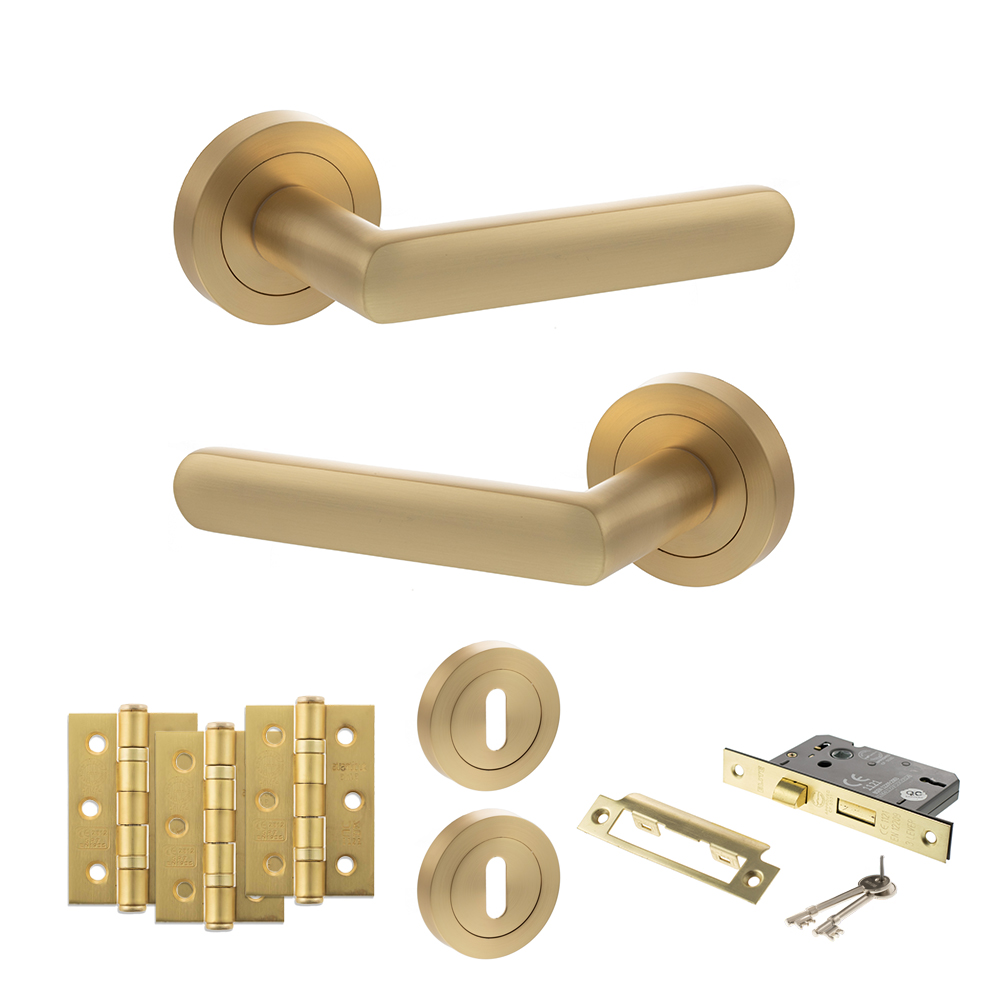 STATUS Carolina Door Handle Pack (3 Lever Lock Set - 3