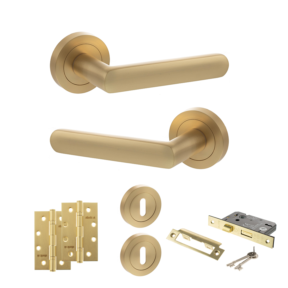STATUS Carolina Door Handle Pack (3 Lever Lock Set - 3