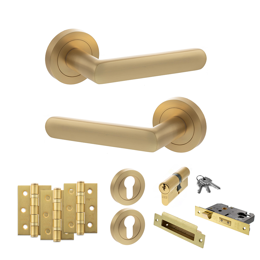 STATUS Carolina Door Handle Pack (Euro Lock Set - 2.5