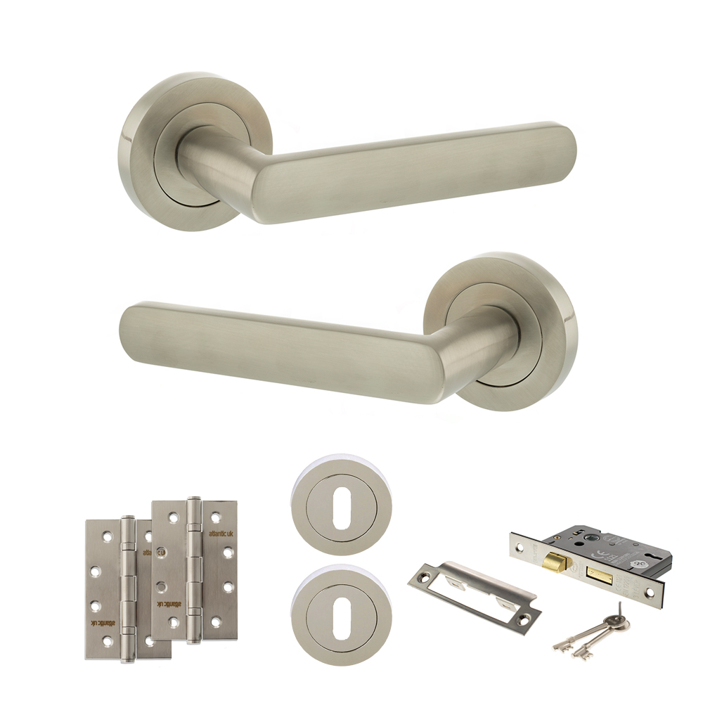 STATUS Carolina Door Handle Pack (3 Lever Lock Set - 3