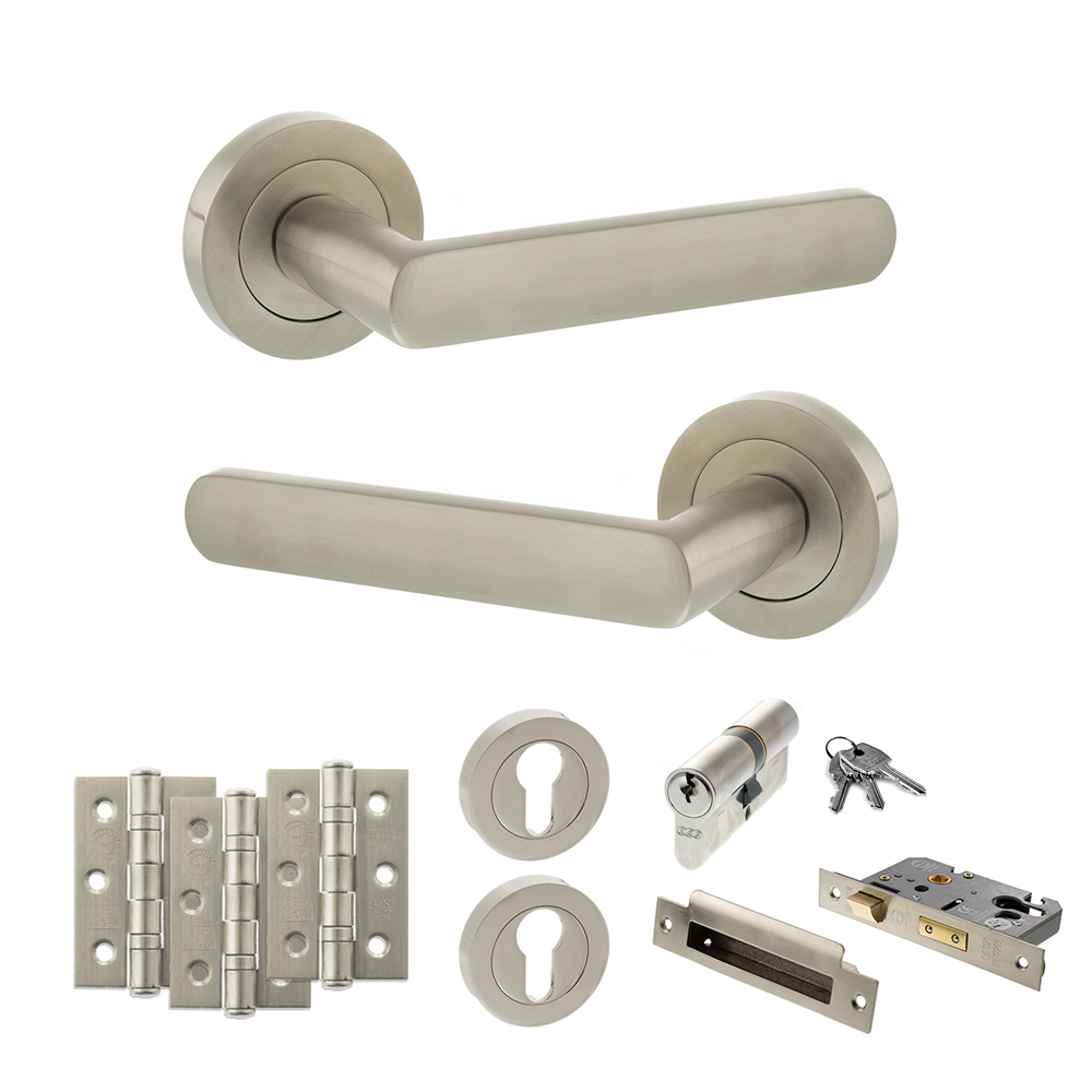 STATUS Carolina Door Handle Pack (Euro Lock Set - 3
