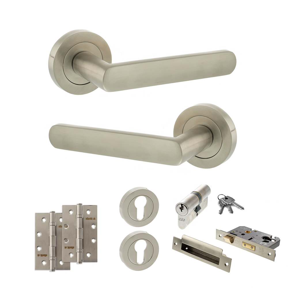 STATUS Carolina Door Handle Pack (Euro Lock Set - 3