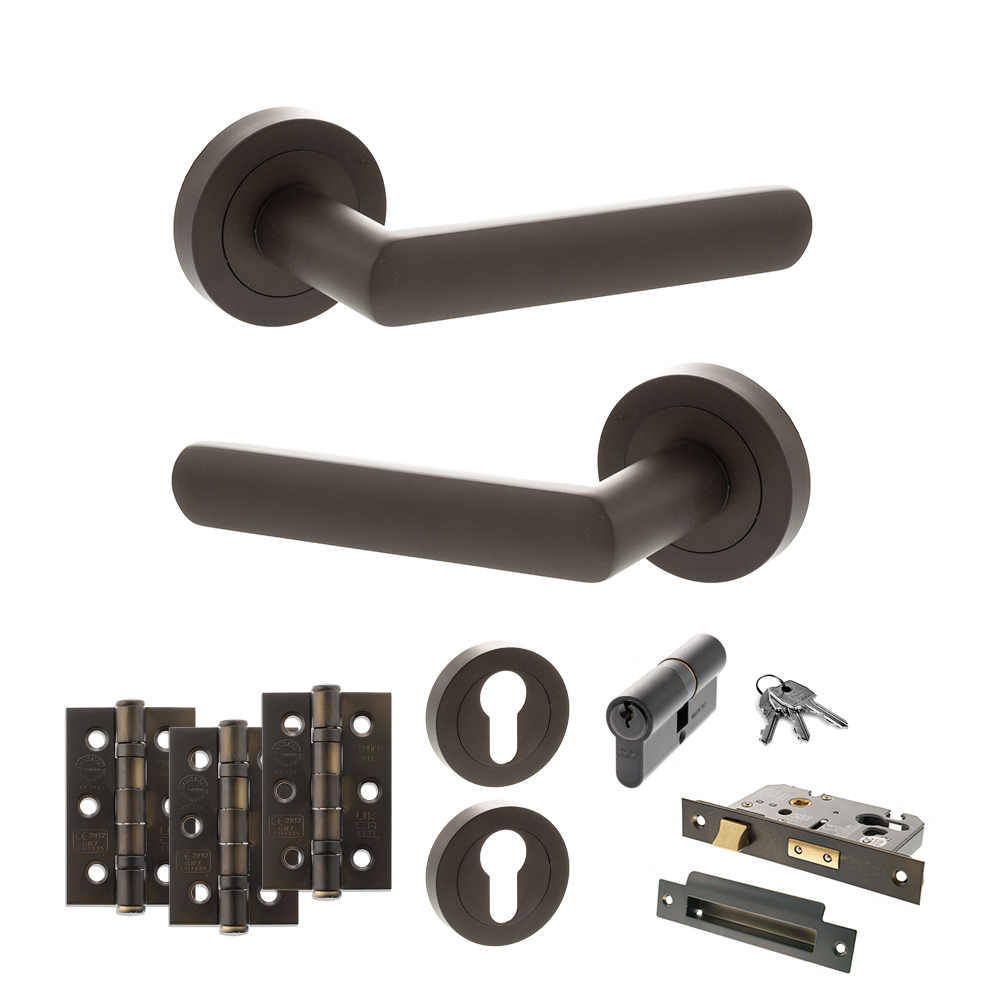 STATUS Carolina Door Handle Pack (Euro Lock Set - 3