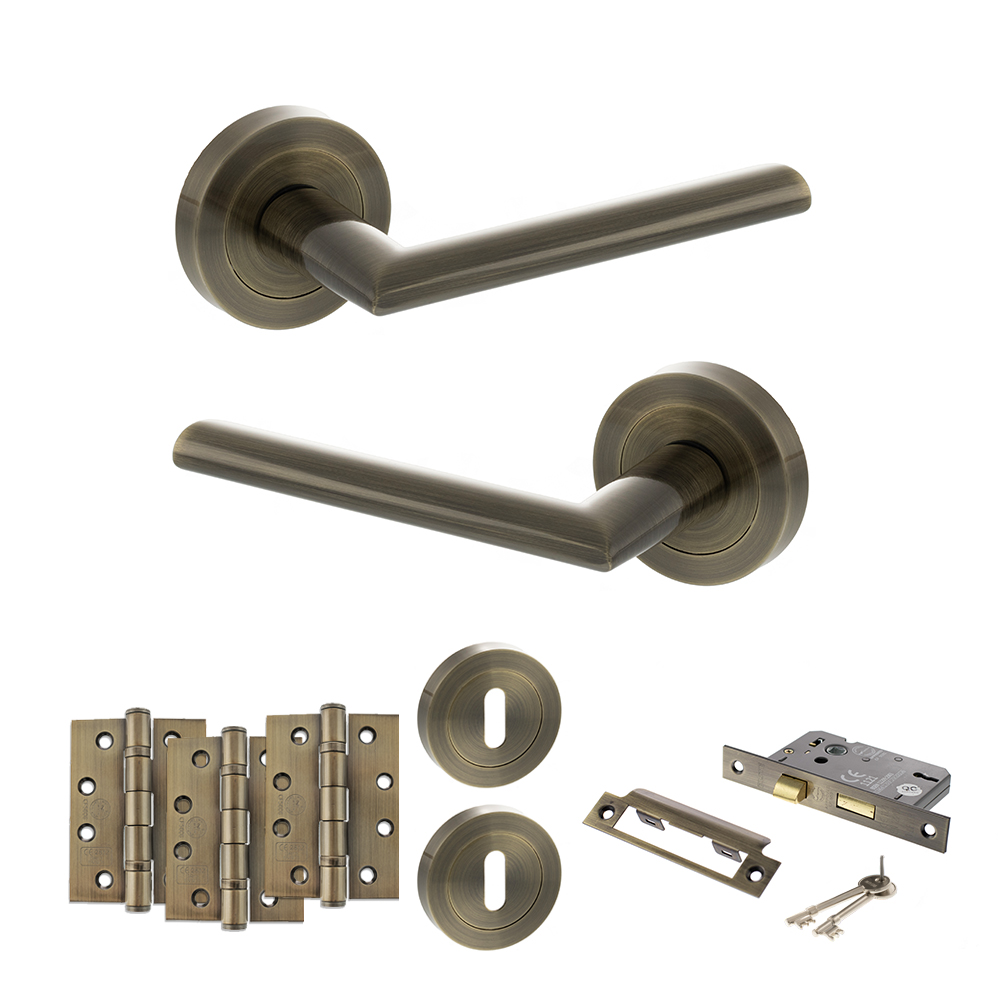 STATUS Alabama Door Handle Pack (3 Lever Lock Set - 3