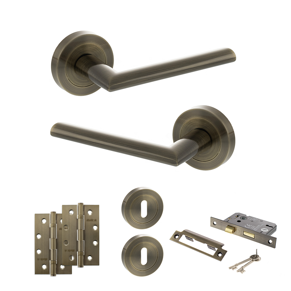 STATUS Alabama Door Handle Pack (3 Lever Lock Set - 2.5