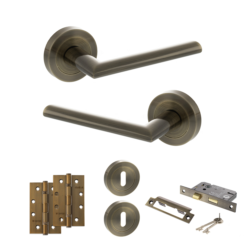 STATUS Alabama Door Handle Pack (3 Lever Lock Set - 3