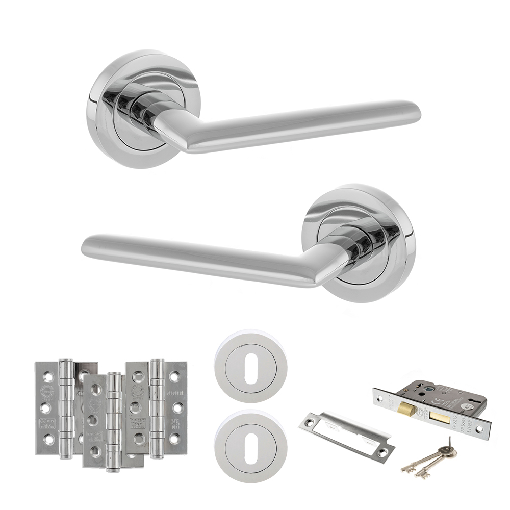 STATUS Alabama Door Handle Pack (3 Lever Lock Set - 3