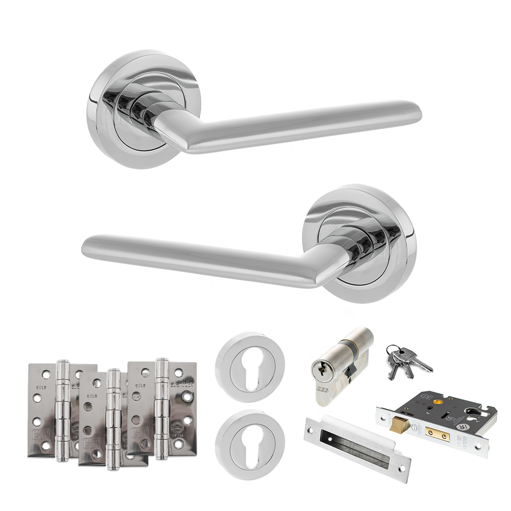 STATUS Alabama Door Handle Pack (Euro Lock Set - 3