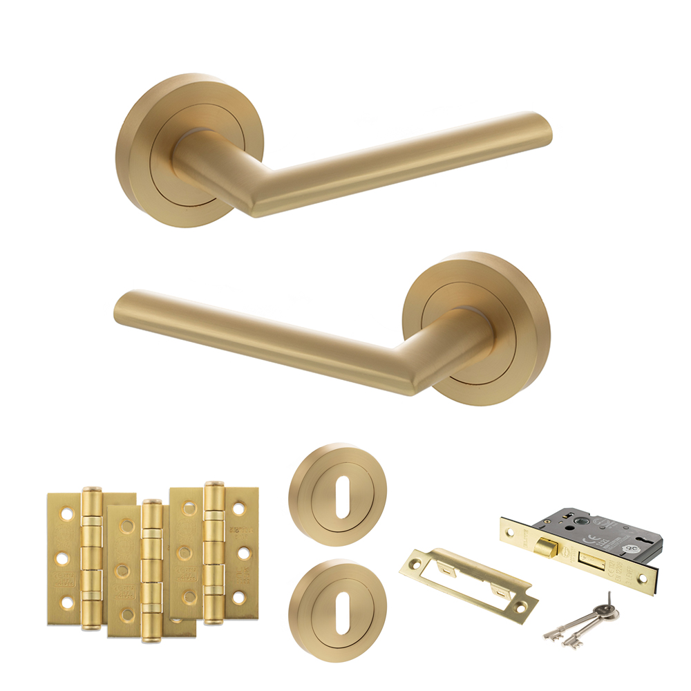 STATUS Alabama Door Handle Pack (3 Lever Lock Set - 3
