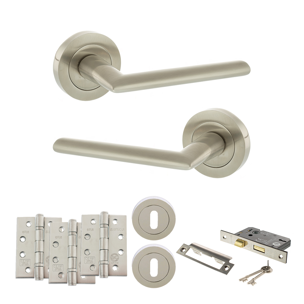 STATUS Alabama Door Handle Pack (3 Lever Lock Set - 3