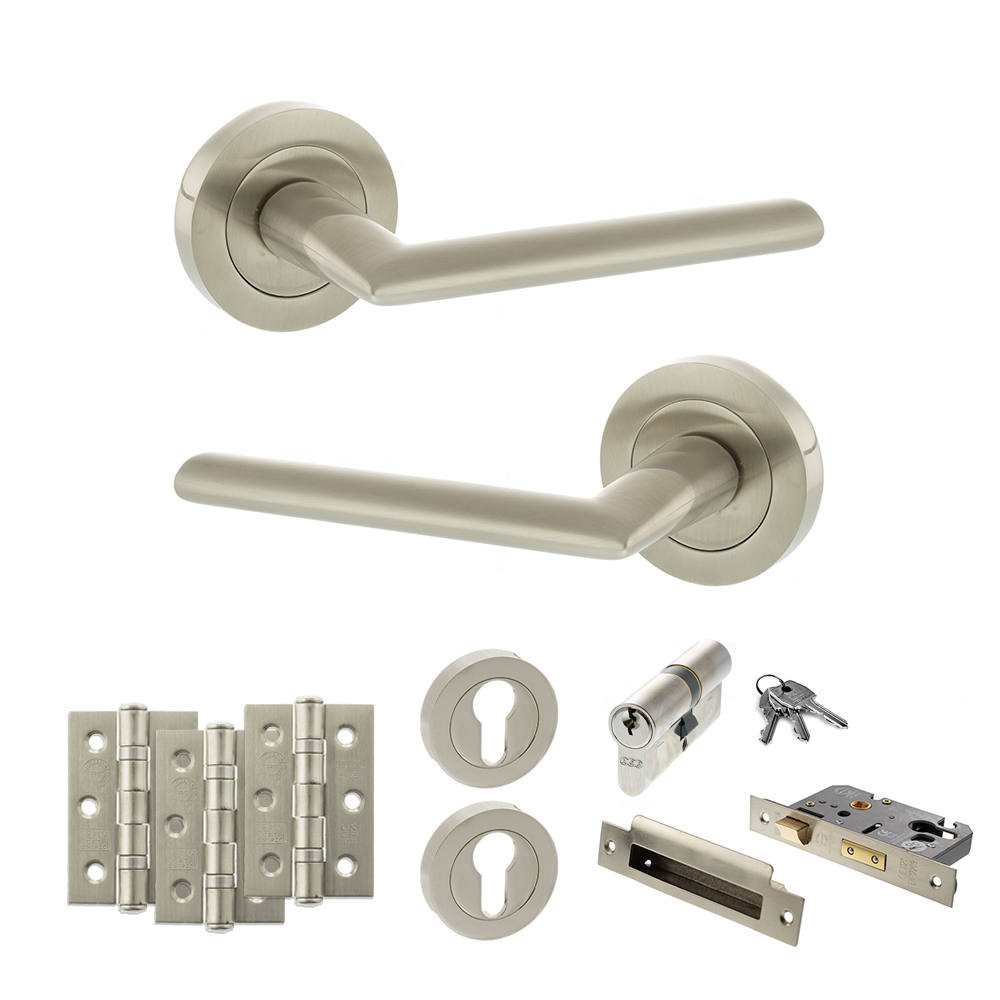 STATUS Alabama Door Handle Pack (Euro Lock Set - 3