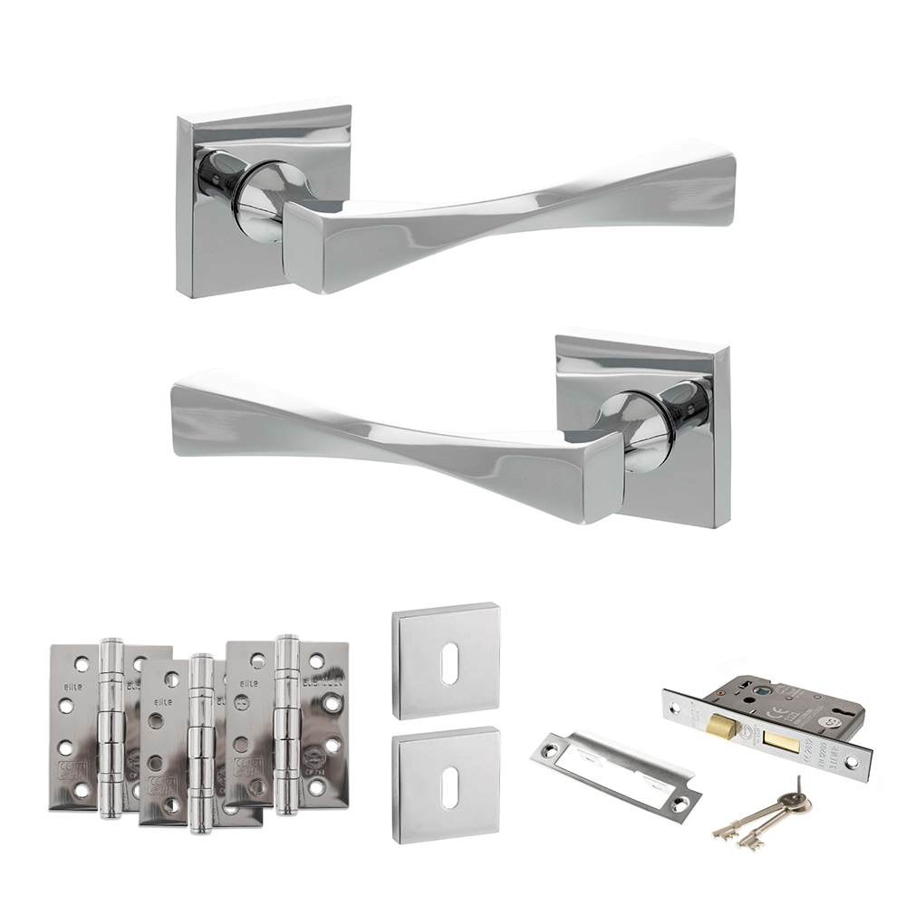 Senza Pari Guido Door Handle Pack (3 Lever Lock Set - 2.5