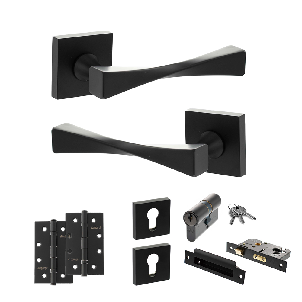 Senza Pari Guido Door Handle Pack (Euro Lock Set - 3