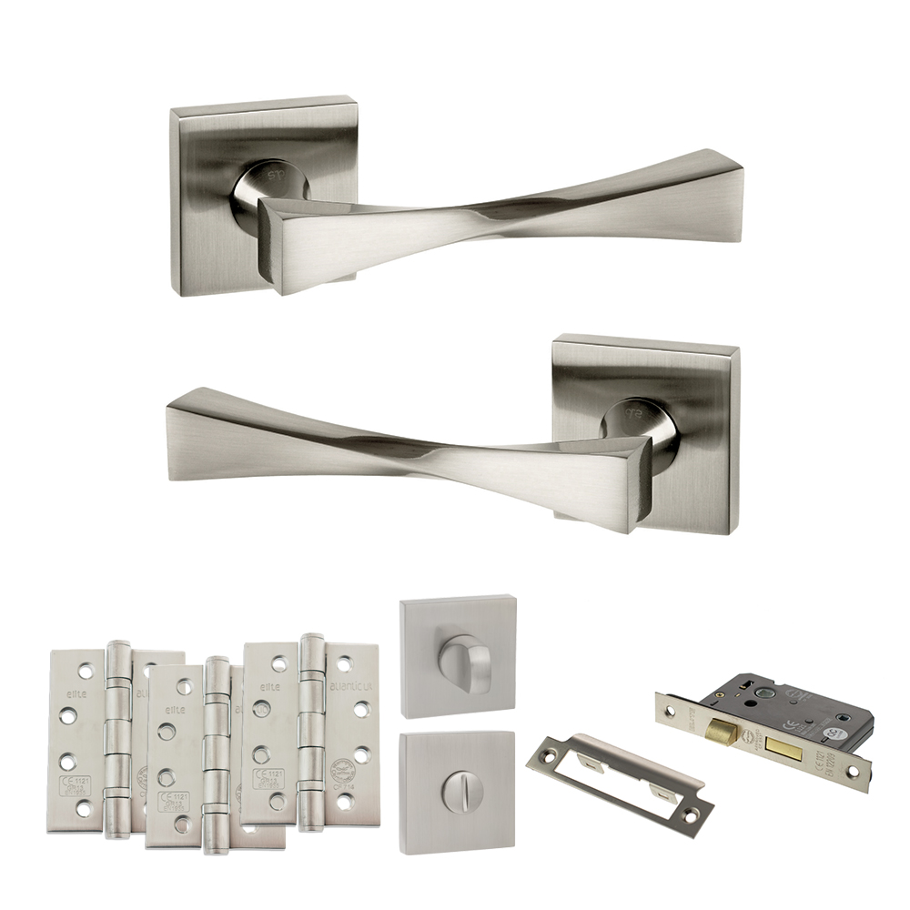 Senza Pari Guido Door Handle Pack (Bathroom Set - 3