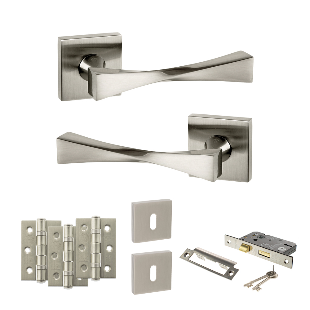 Senza Pari Guido Door Handle Pack (3 Lever Lock Set - 2.5