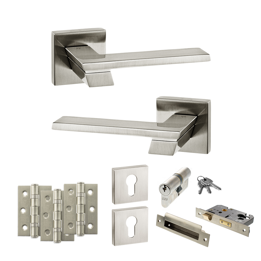 Senza Pari Giovanni Door Handle Pack (Euro Lock Set - 3