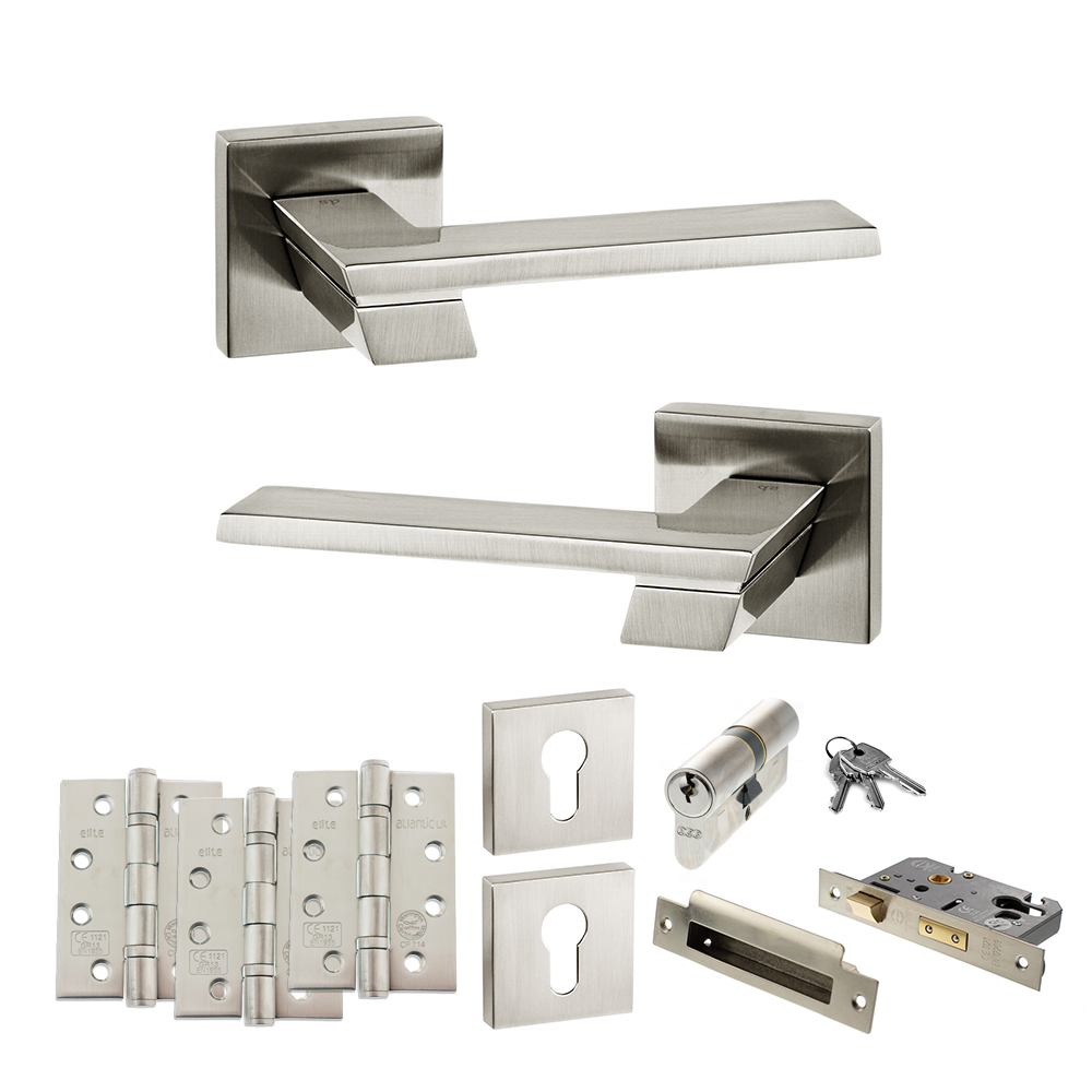 Senza Pari Giovanni Door Handle Pack (Euro Lock Set - 2.5