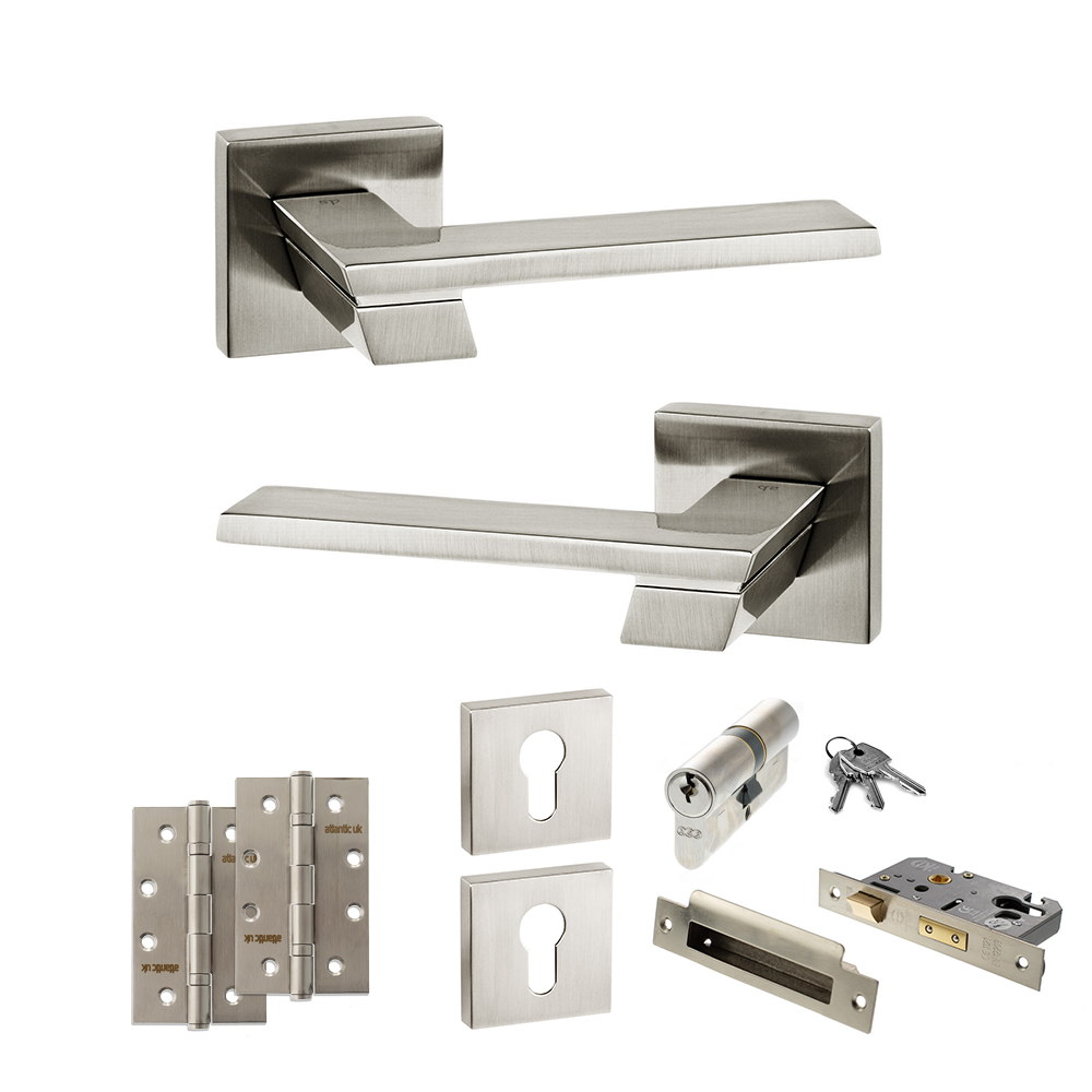 Senza Pari Giovanni Door Handle Pack (Euro Lock Set - 3