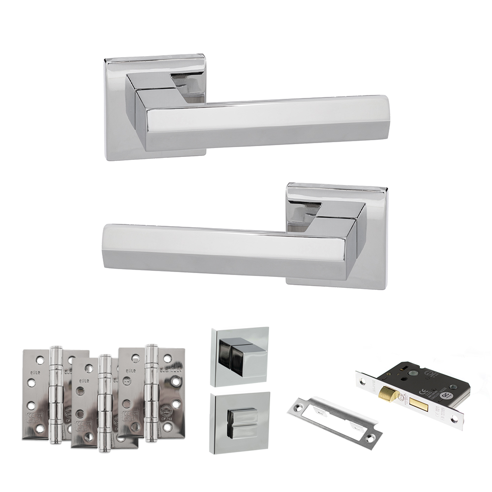 Senza Pari Davoli Door Handle Pack (Bathroom Set - 2.5