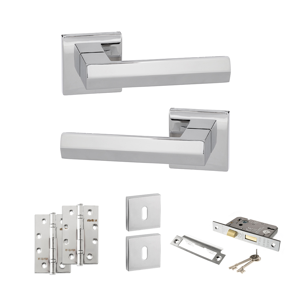 Senza Pari Davoli Door Handle Pack (3 Lever Lock Set - 3