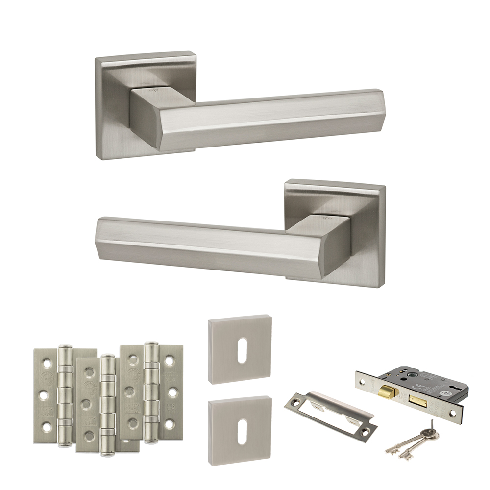 Senza Pari Davoli Door Handle Pack (3 Lever Lock Set - 2.5