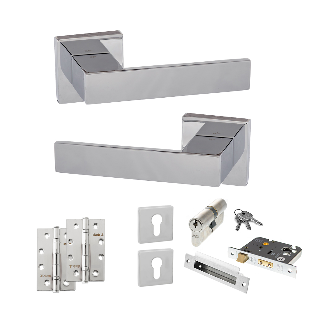 Senza Pari Panetti Door Handle Pack (Euro Lock Set - 3
