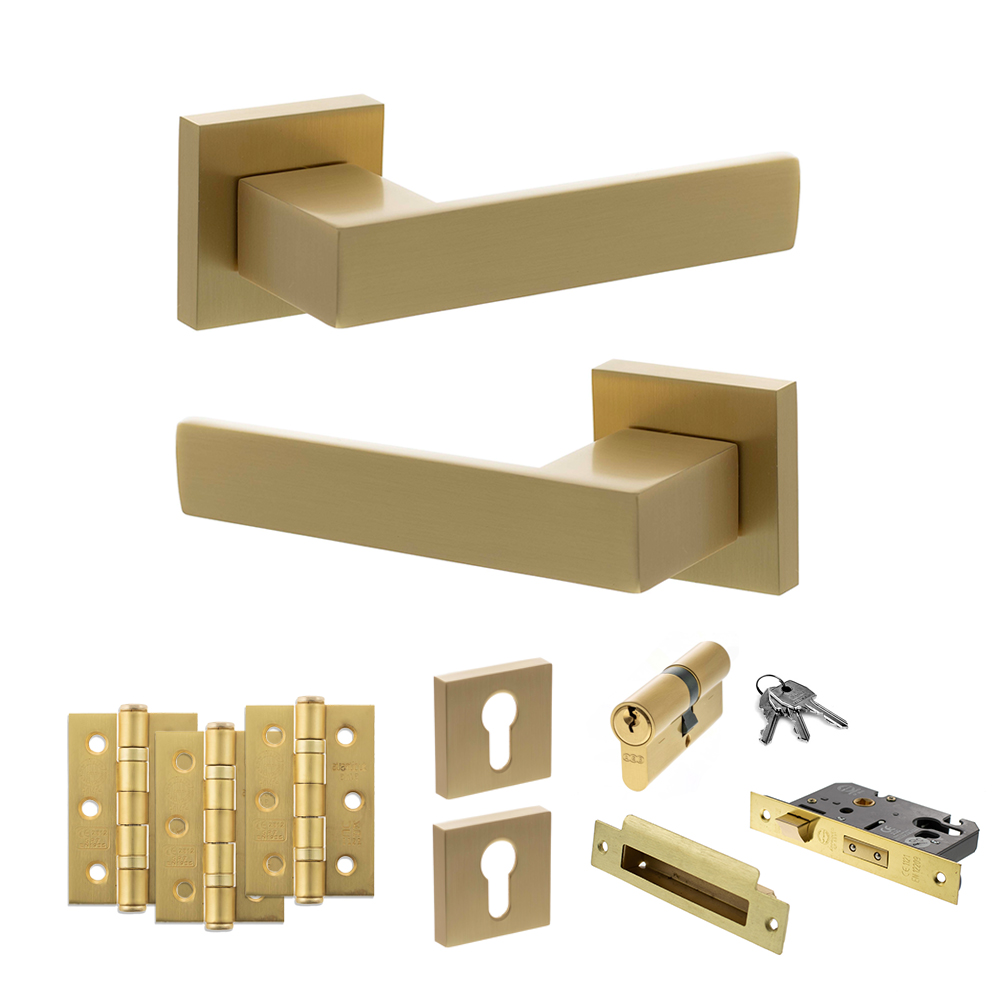 Senza Pari Panetti Door Handle Pack (Euro Lock Set - 3