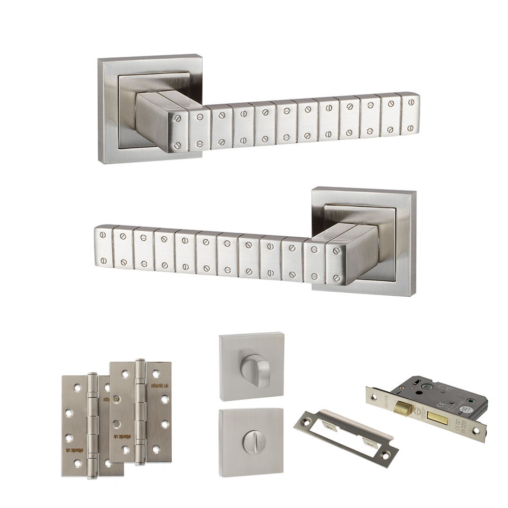 Senza Pari Bianca Door Handle Pack (Bathroom Set - 2.5