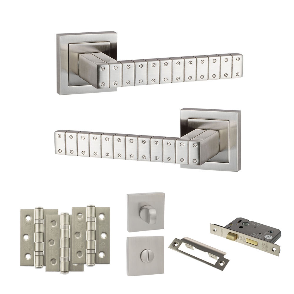 Senza Pari Bianca Door Handle Pack (Bathroom Set - 3