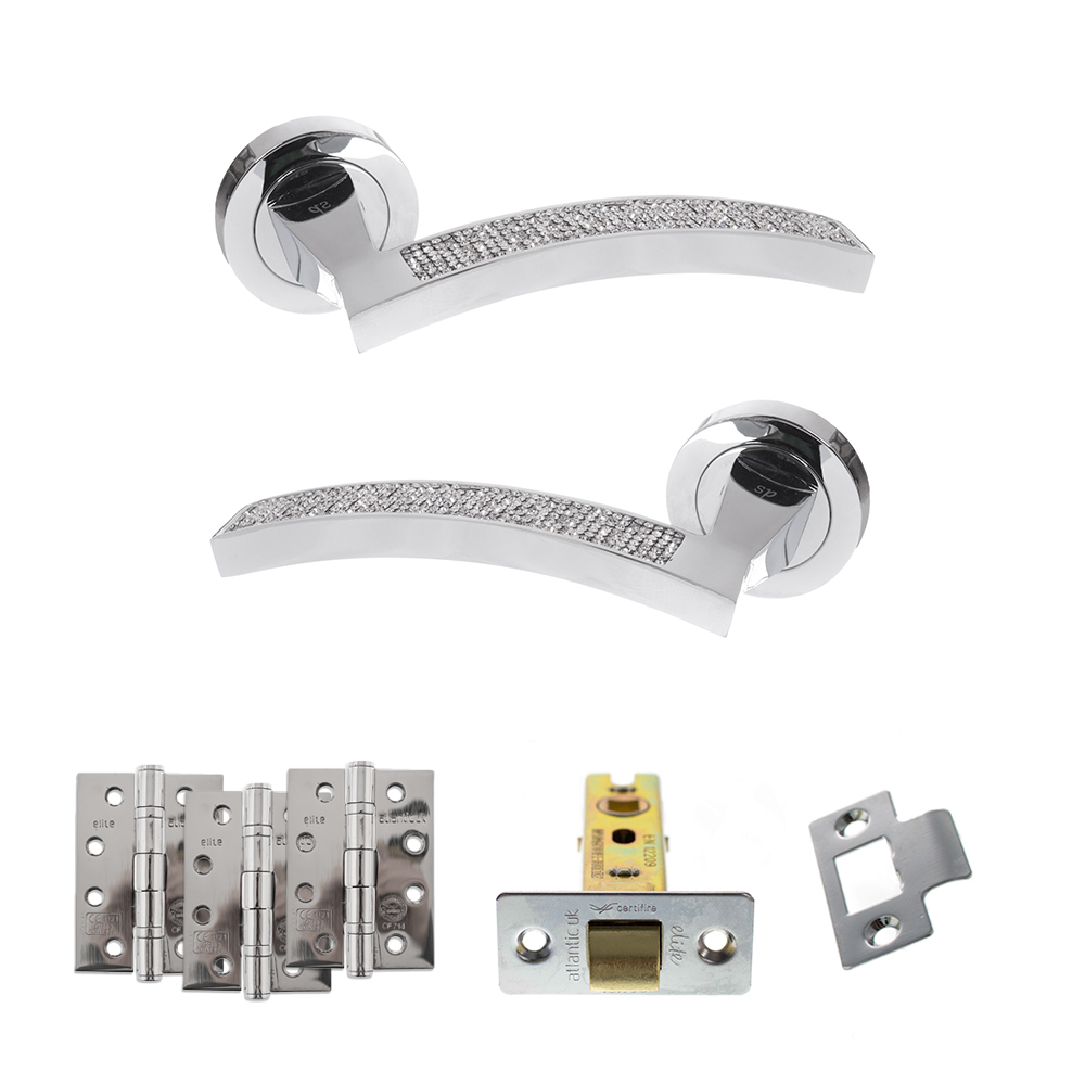 Senza Pari Crystal Door Handle Pack (Latch Set - 2.5