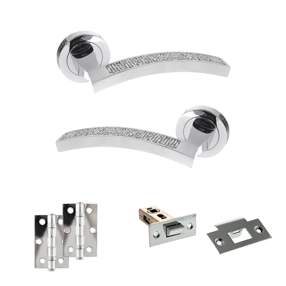 Senza Pari Crystal Door Handle Pack (Latch Set - 2.5