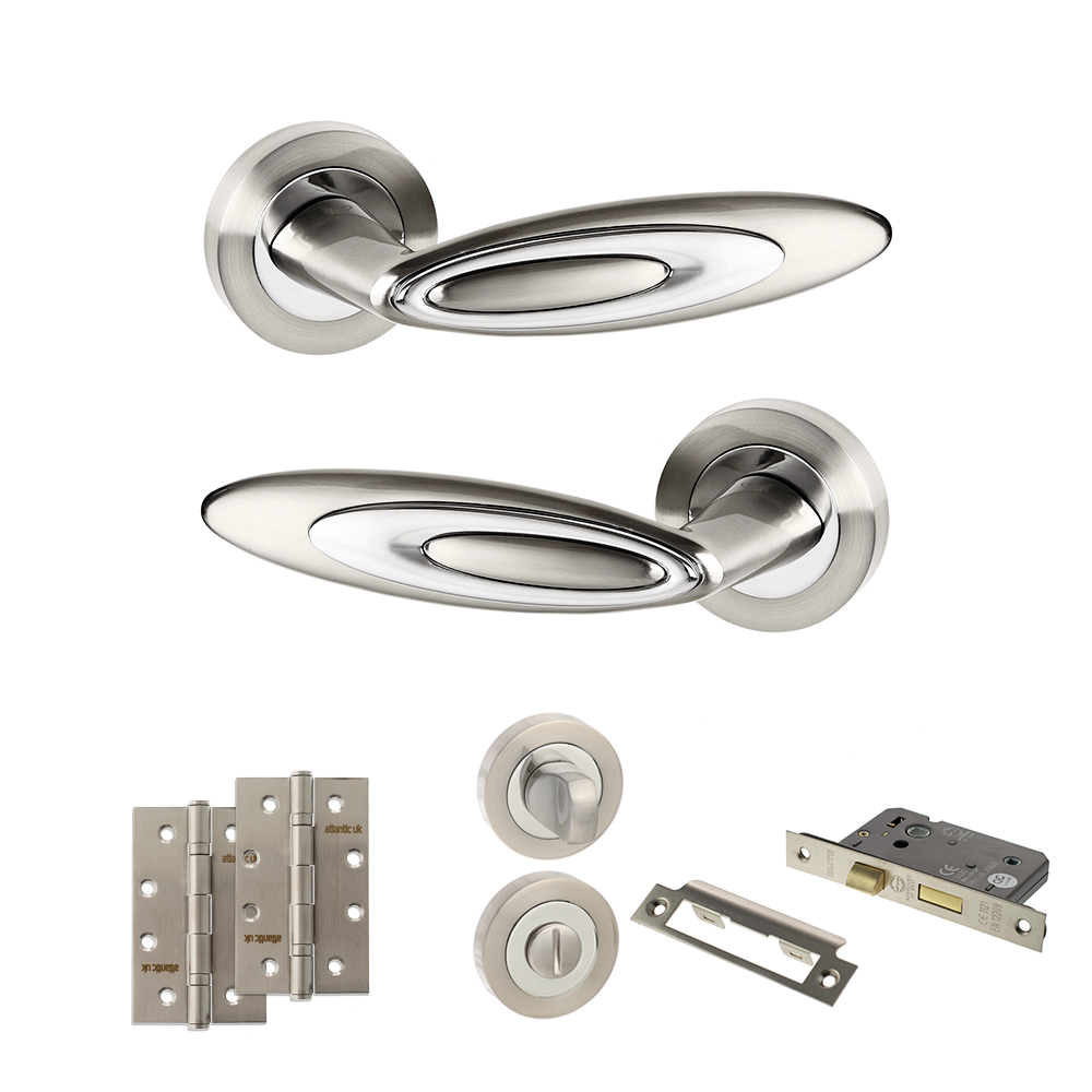 Senza Pari Elisse Door Handle Pack (Bathroom Set - 3