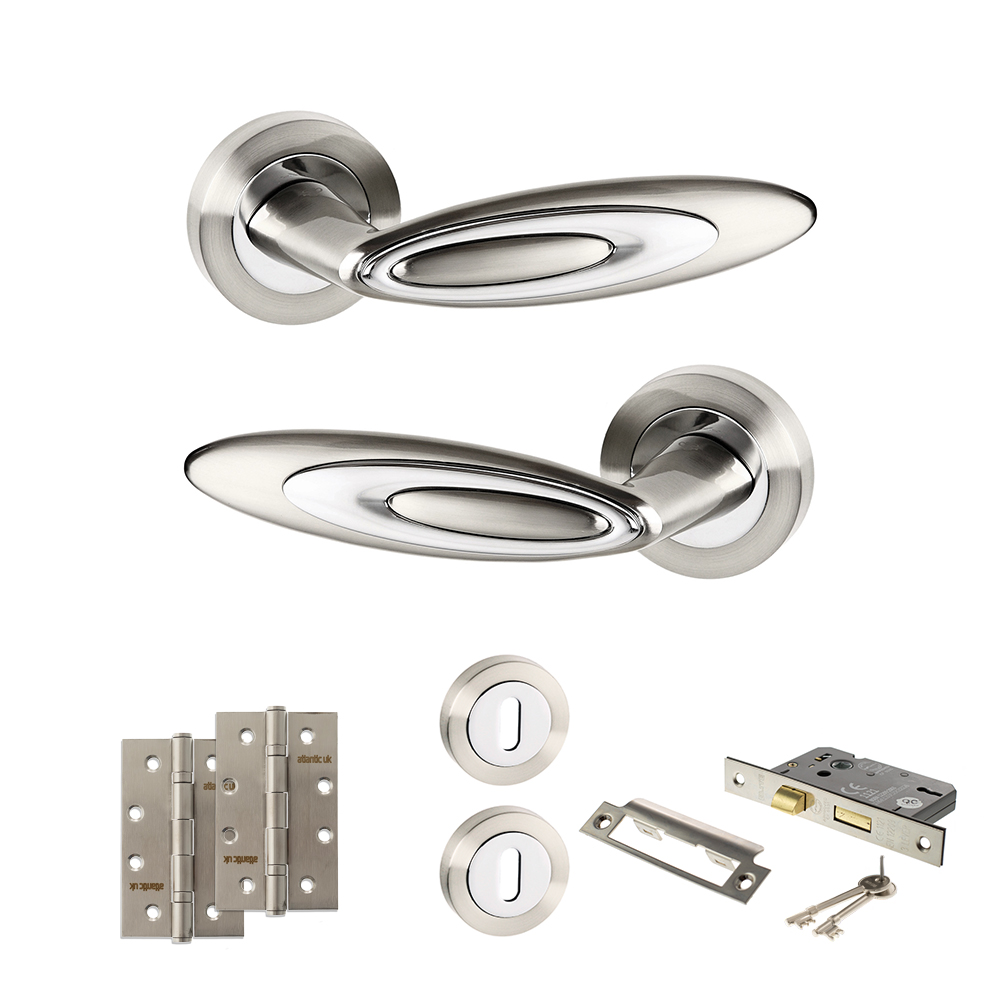 Senza Pari Elisse Door Handle Pack (3 Lever Lock Set - 3