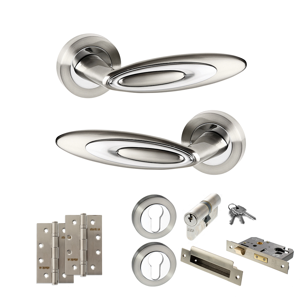 Senza Pari Elisse Door Handle Pack (Euro Lock Set - 2.5