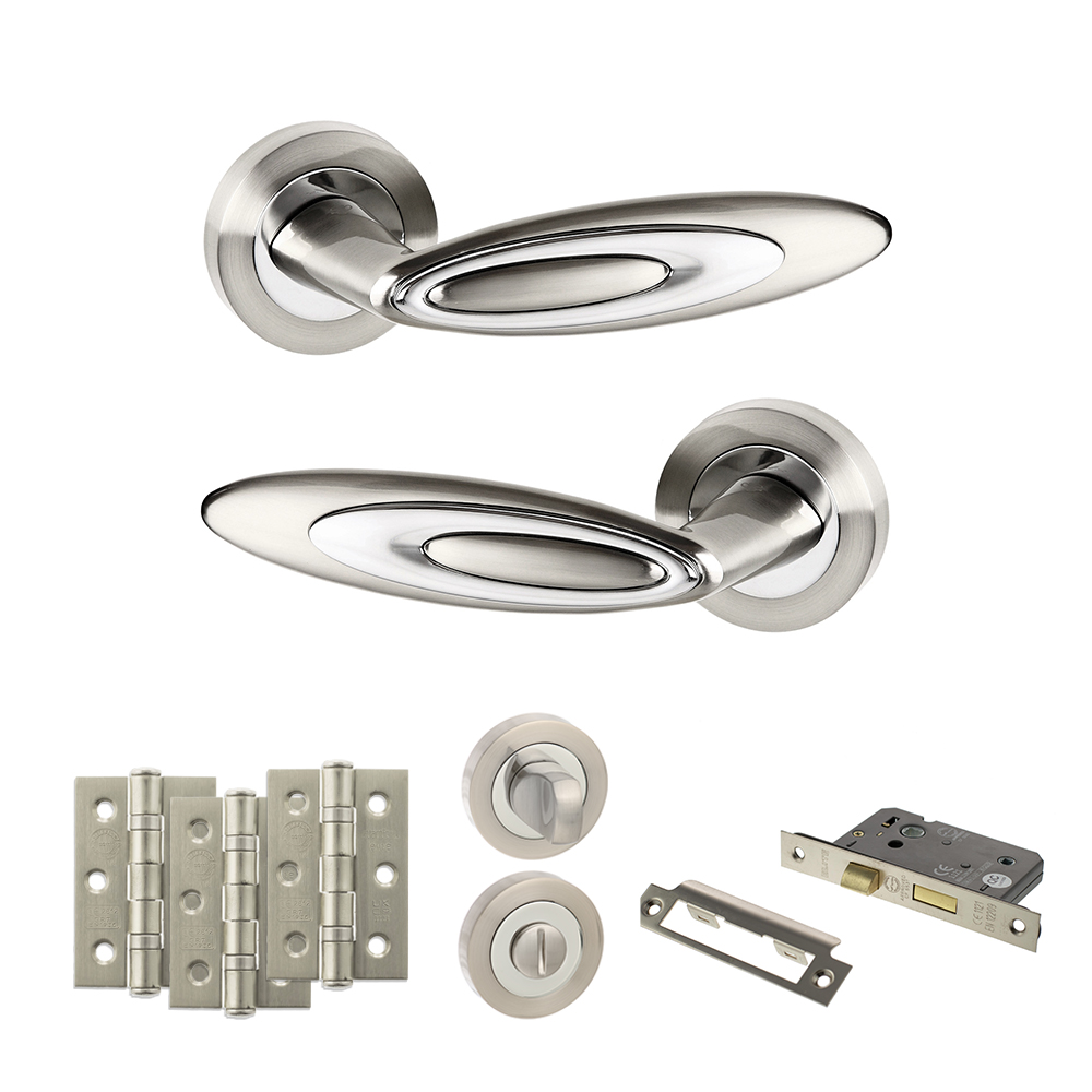 Senza Pari Elisse Door Handle Pack (Bathroom Set - 2.5