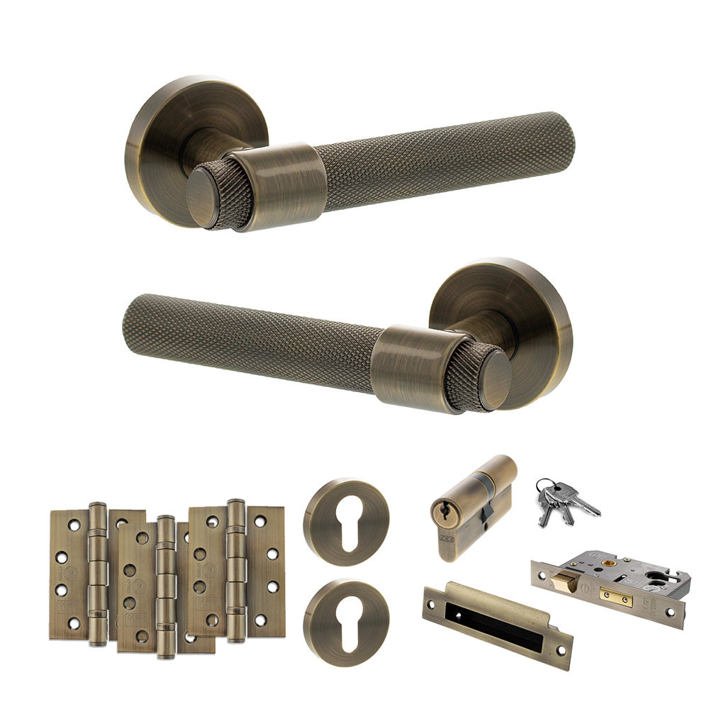 Senza Pari Andretta Door Handle Pack (Euro Lock Set - 3