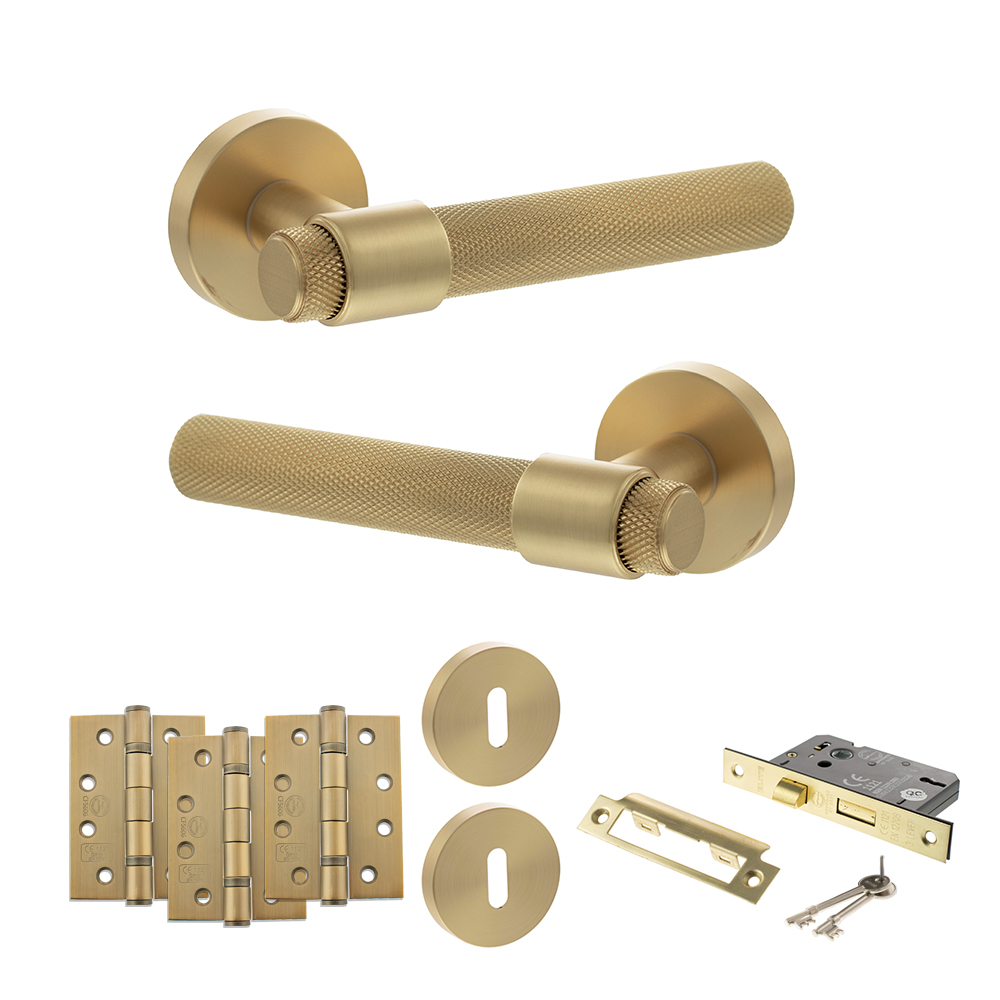 Senza Pari Andretta Door Handle Pack (3 Lever Lock Set - 2.5