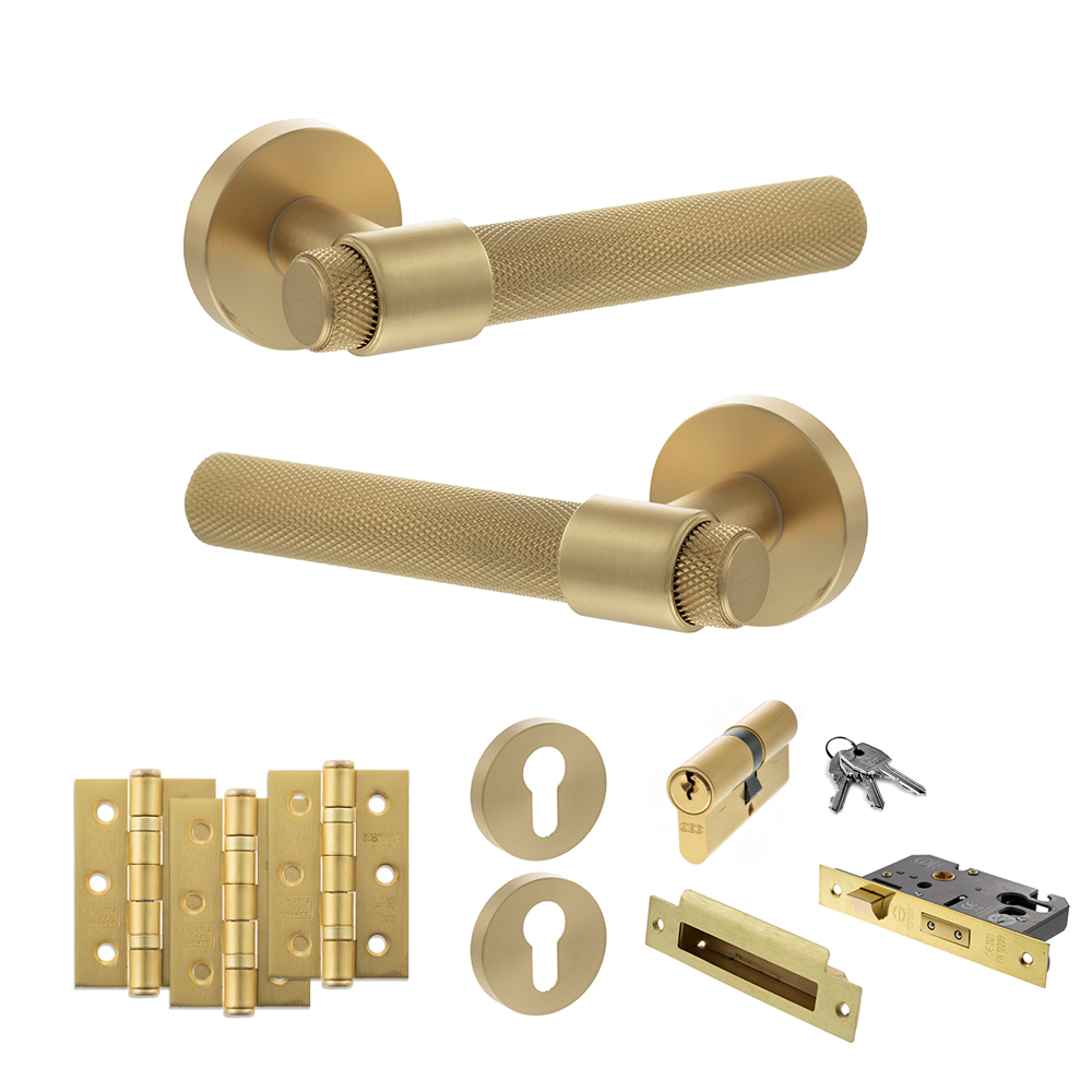 Senza Pari Andretta Door Handle Pack (Euro Lock Set - 3